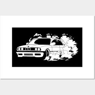 Bmw e30 burnout Posters and Art